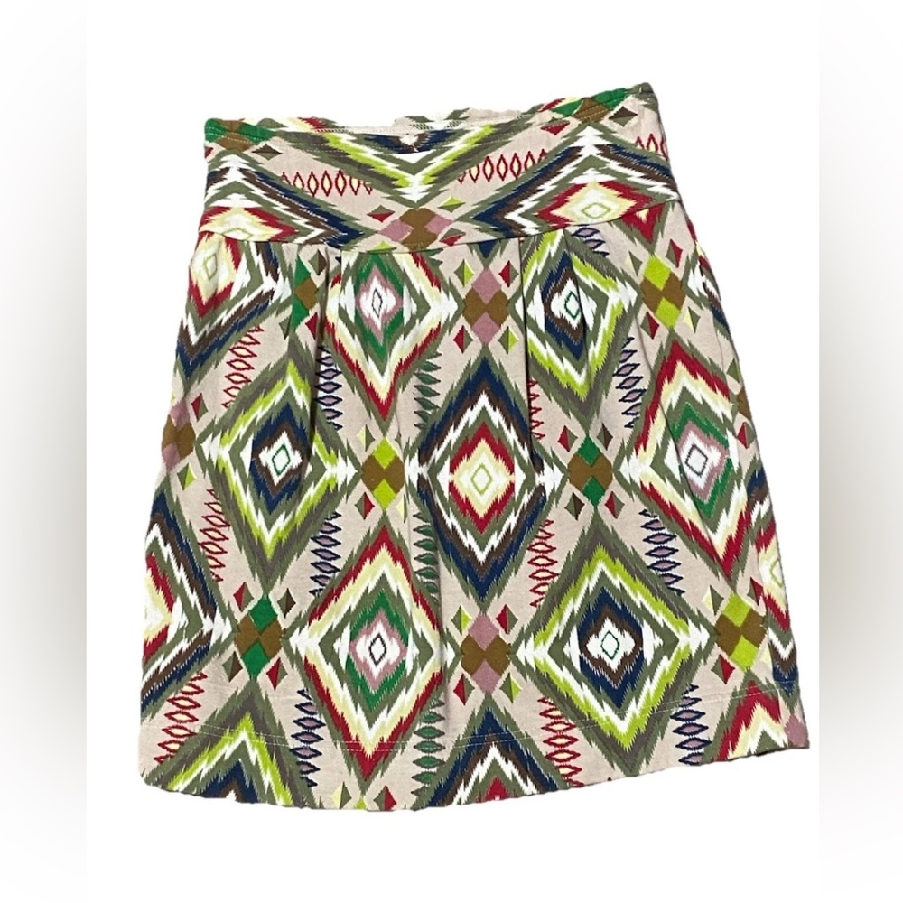 Free People tribal print skirt XS extra small. Wide waistband. EUC